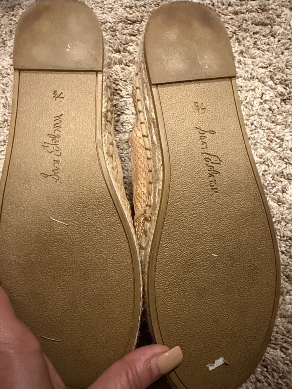 Sam Edelman Beige Espadrilles with Multicolor Floral Embroidery planform 7.5